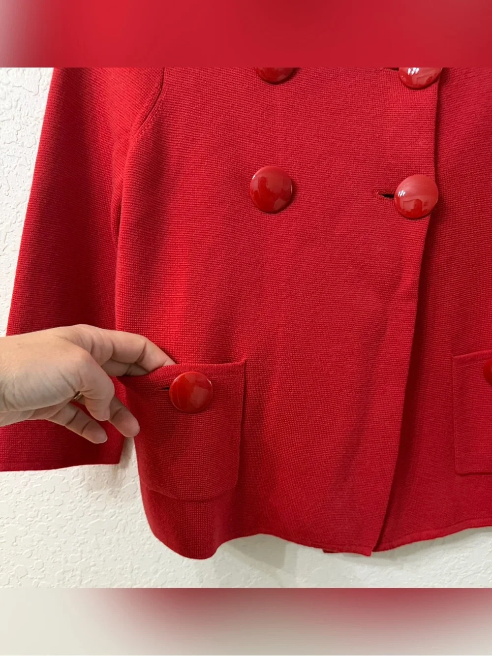 J. Crew Candace Knit Double-Breasted Wool Blend Jacket Blazer Cardigan Size S